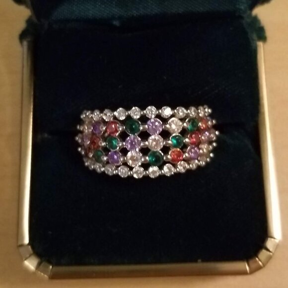 Sterling silver crystal ring, NWOT - Picture 6 of 9